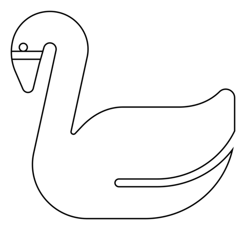 Swan Emoji Coloring Page